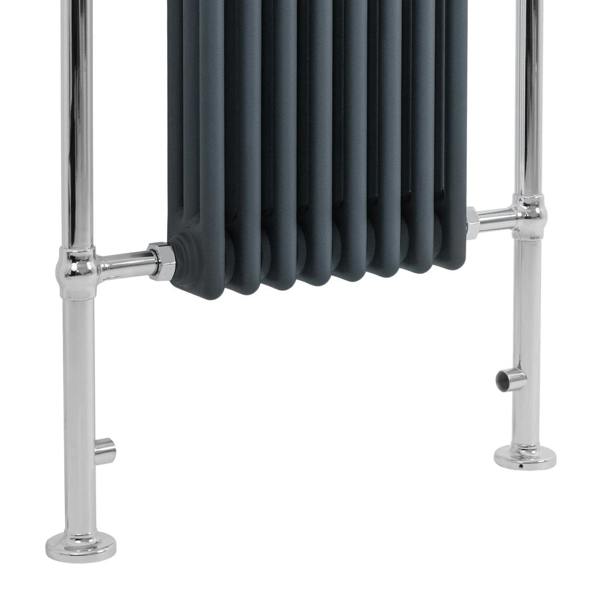 Monstershop Traditional Heated Towel Rail Radiator – 950mm x 660mm  – Anthracite Grey