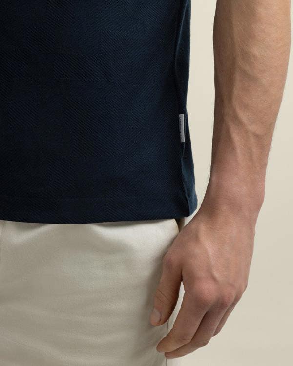 Larsson & Co Anders - Geometric Jacquard Polo Shirt