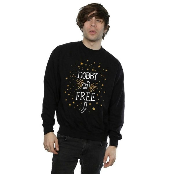 Harry Potter Mens Dobby Is Free Cotton Sweatshirt - Black