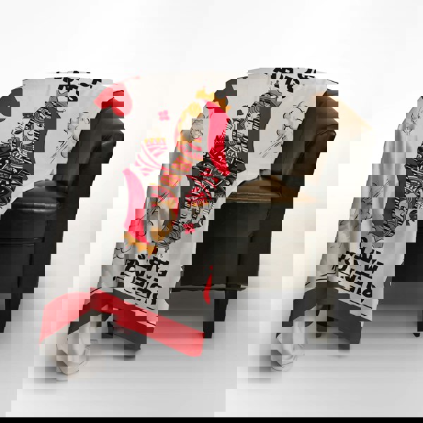 BritishmadeGifts Queen of Farts Playing Card Design - Luxury Fleece Blanket 150cm X 150cm