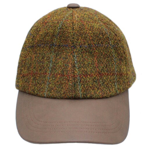Heather Hats & Accessories Harris Tweed Baseball Trucker Cap, Cotton Lining, Outdoor Wear, Rust