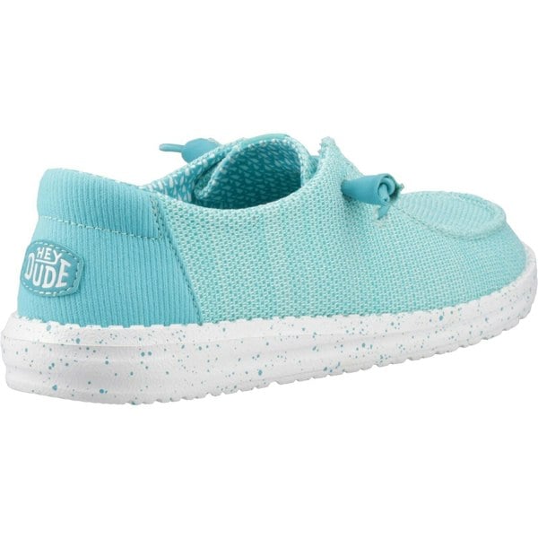 HEYDUDE Wendy Stretch Sox Polyester Blend Women's Ceramic Blue Moccasins Shoes