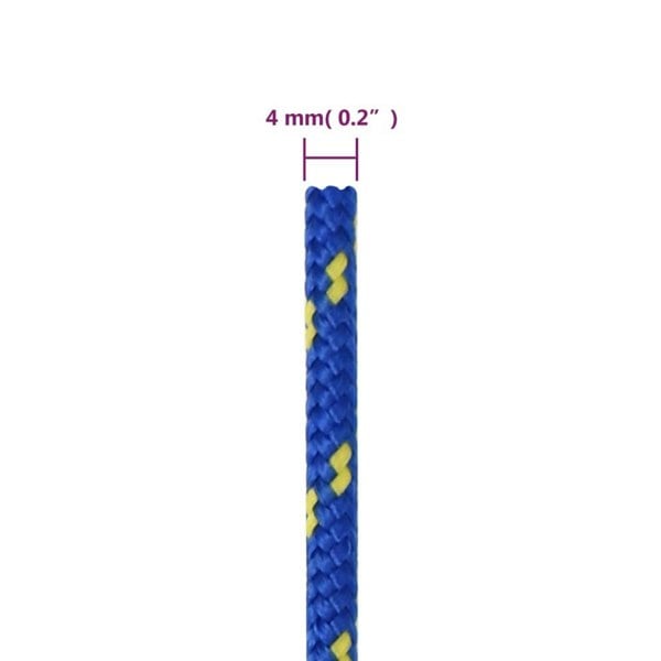 Berkfield Boat Rope Blue 4 mm 100 m Polypropylene