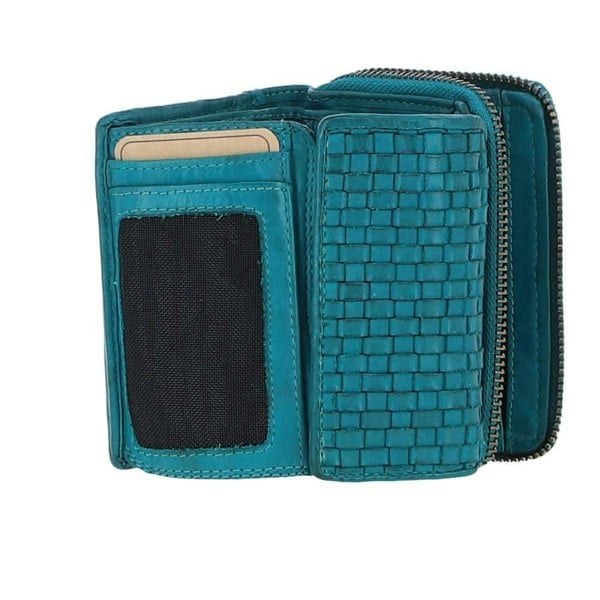 Vintage Woven Leather 7 Card Purse:  D-82