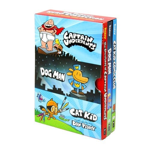 Dav Pilkey's Hero Collection 3 Books Boxed Set (Captain Underpants, Dog Man, Cat Kid Comic Club)