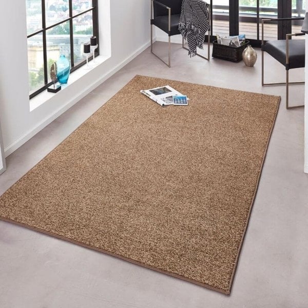 The Rugs Modern Plain Velour Rug - Quality & Comfort