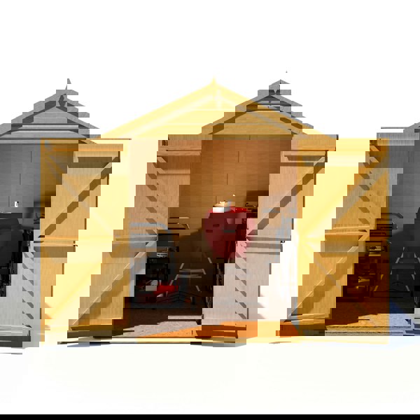 Shire Arran Double Door 6x6 12mm interlock Clad wooden Shed