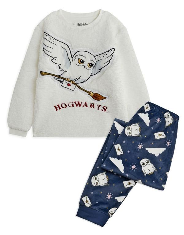 Harry Potter Girls Multicoloured Hedwig Long Sleeve Long Leg Pyjama Set