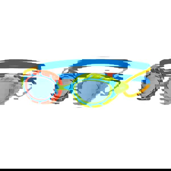 Zoggs Junior Predator Goggle with red, blue and green accents