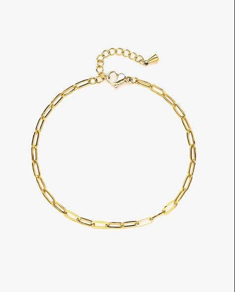 Elk & Bloom Paperclip Chain 14K Gold Link Bracelet