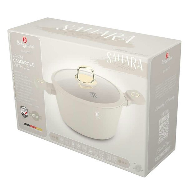 Berlinger Haus Casserole with lid, 24 cm Berlinger Haus BH8071 Sahara