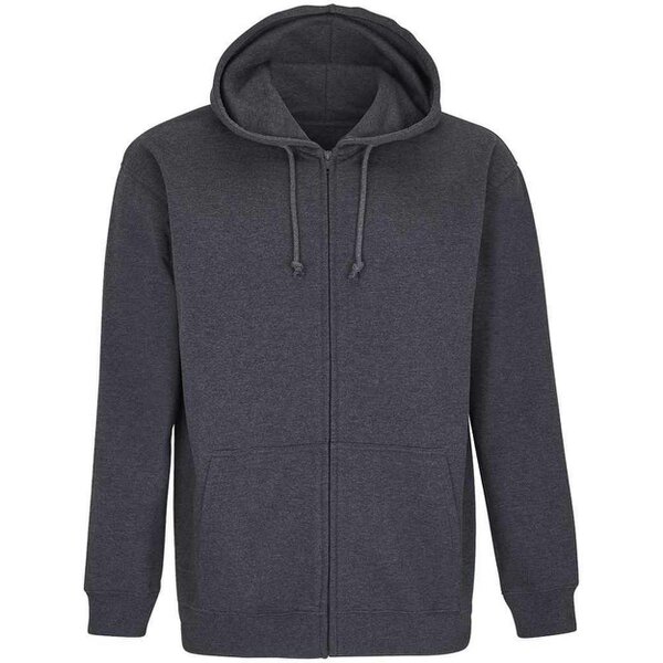 SOLS Unisex Adult Carter Marl Full Zip Hoodie - Charcoal Marl