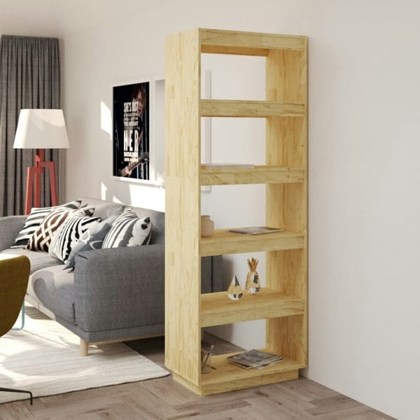 Berkfield Book Cabinet/Room Divider 60x35x167 cm Solid Pinewood
