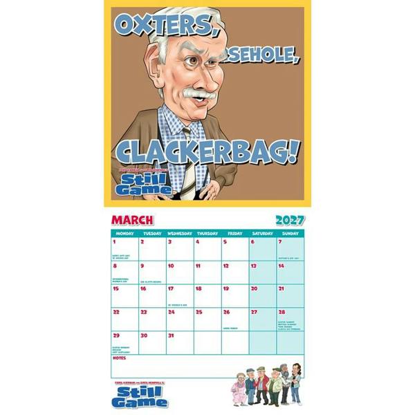 Still Game Calendar 2027, Wall Calendars, Month To View, Entertainment, Gift