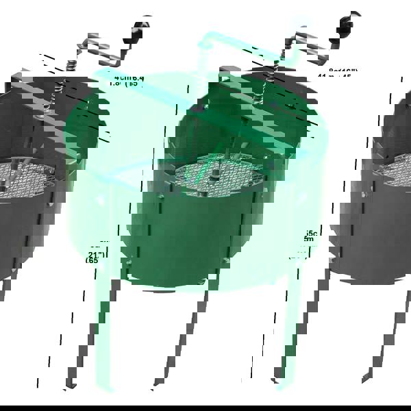 Gr8 Garden Rotary Soil Sifter Compost Sieve Large 18 Litre Earth Riddle Screener