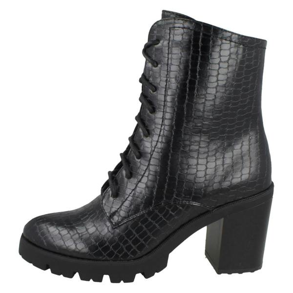 Spot On Ladies Spot On Lace Up Ankle Boot F51013