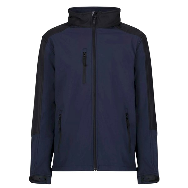 Regatta Reid Men's Softshell Wind Resistant Water Repellent Jacket - Navy Blue