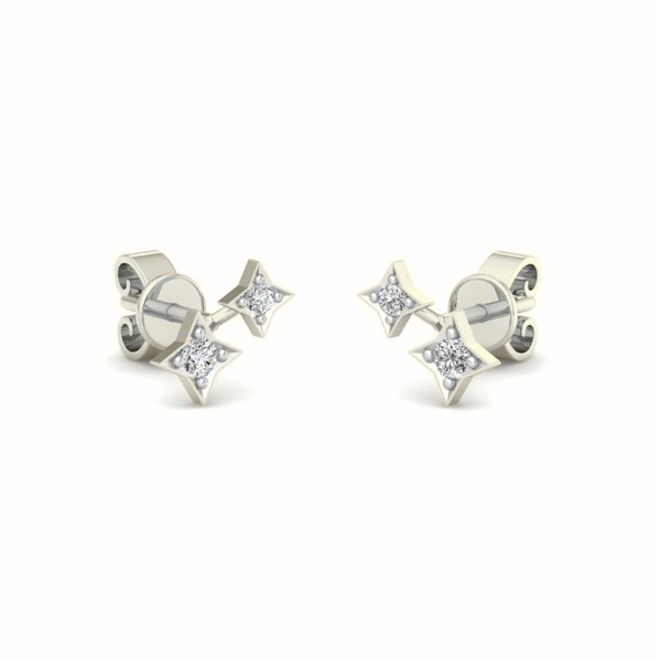 BLOOMTINE | Illuminess™ Sterling Silver Shooting Star Studs