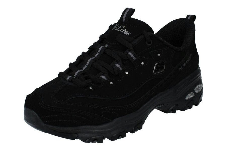 Skechers D'Lites Classic Remix Womens Trainers 150543 Shoes  BBK