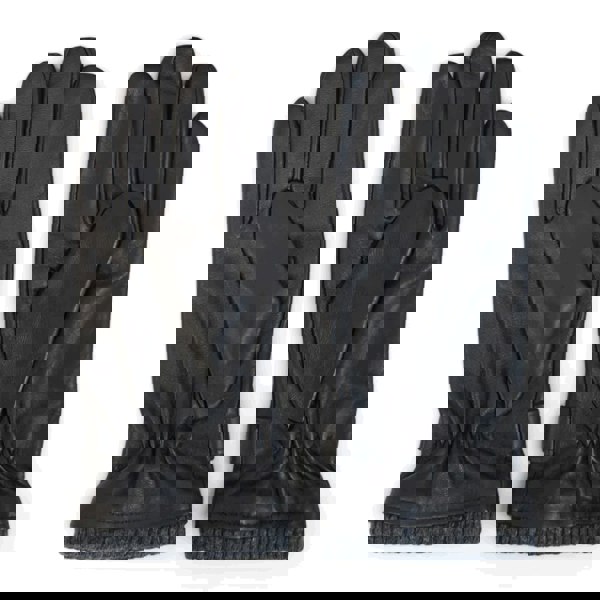 Infinity Leather Men’s Genuine Leather Ribbed Knit Cuff Gloves