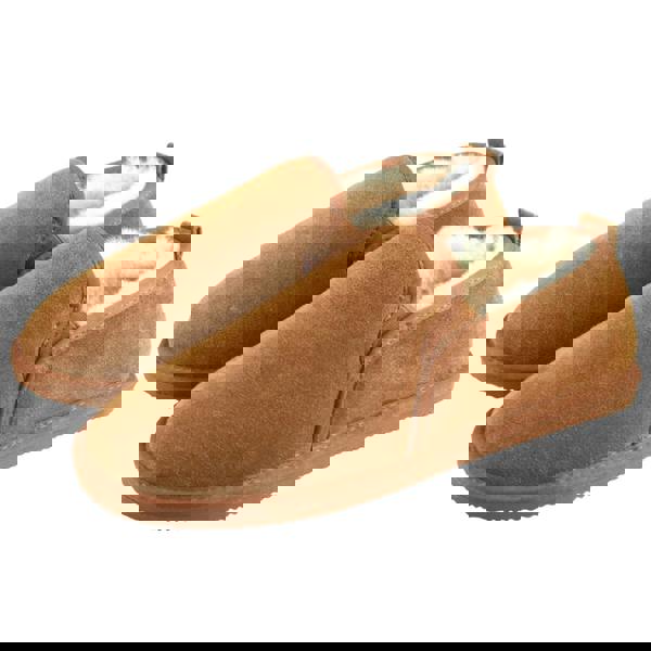 Eastern Counties Leather Mens Avi Sheepskin Hard Sole Slippers - Chestnut - 