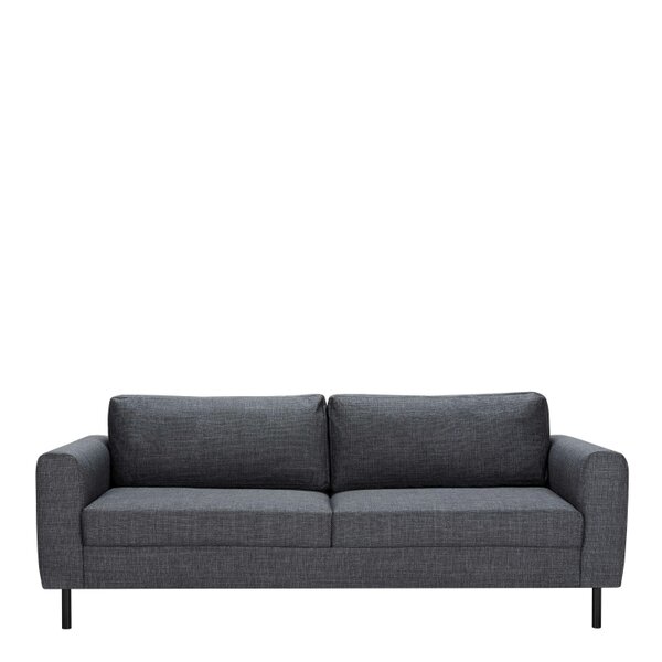 Wyld Haus San Sebastian 3 Seater Sofa Upholstered Dark Grey Fabric