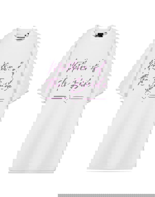 Show Me The Merch Womens White Mother Of The Bride Short Sleeved T-Shirt