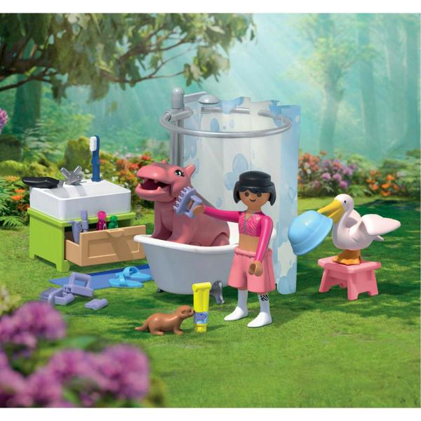 Playmobil Animal bathing fun - 71950 Playset