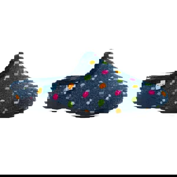 Lunar Womens/Ladies Peanut Mule Slippers - Navy