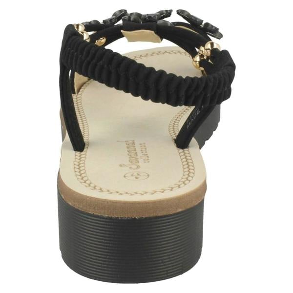 Savannah Ladies Savannah Flower Beaded Sandals