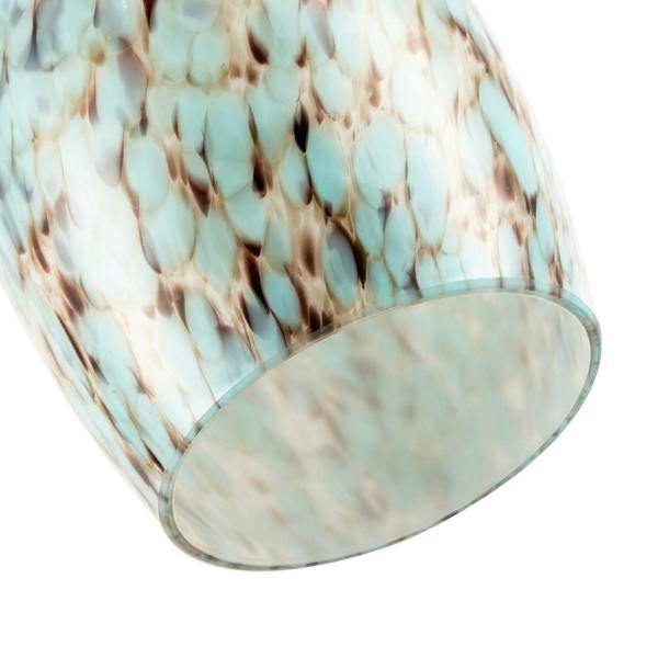 Modern Duck Egg Marble Speckle Effect Glass Cylindrical Pendant Shade Image 5