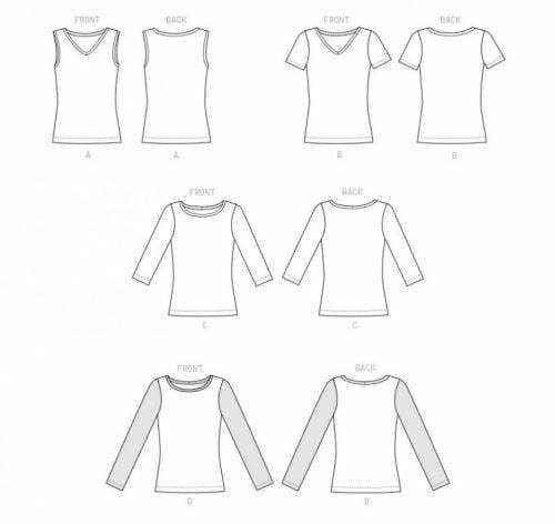 Butterick Sewing Pattern 6848, Tops for Women, B5 (8-10-12-14-16) - Intermediate