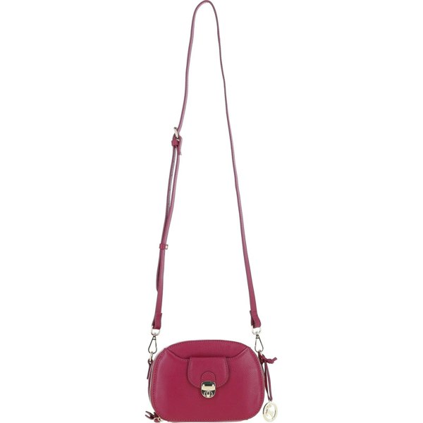 Real Leather Compact Crossbody Bag with Adjustable Strap: y-53
