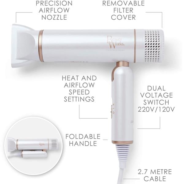 Beauty Works Styling Tools Aeris Travel Hair Dryer - Additional 3
