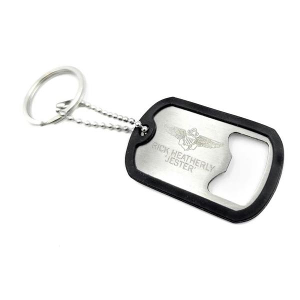 Widdop & Co Top Gun Dog Tag Bottle Opener 1 of 5 Designs Selected at Random Silver