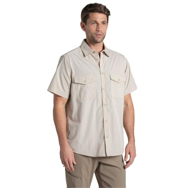 Craghoppers Mens Kiwi II Short-Sleeved Shirt - Oatmeal - 