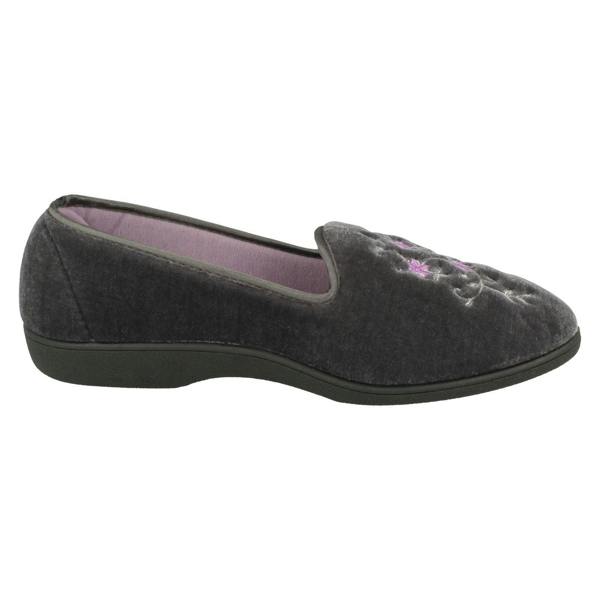 Rosebank Ladies Rosebank Embroided Flowers Detailed Slippers Racheal
