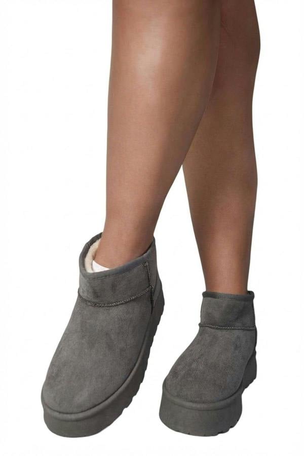 Jazlyn Faux Fur Lined Ankle Platform Mini Boots - Grey_wb