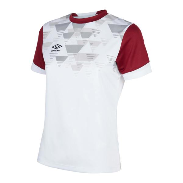 Umbro Childrens/Kids Vier Jersey - White/New Claret - 