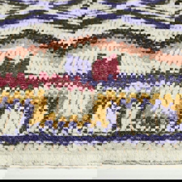 HOMESCAPES Goa Multi Colour Kilim Wool Rug