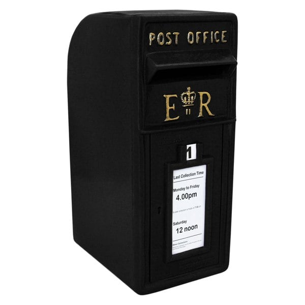 Monstershop Black Royal Mail Post Box