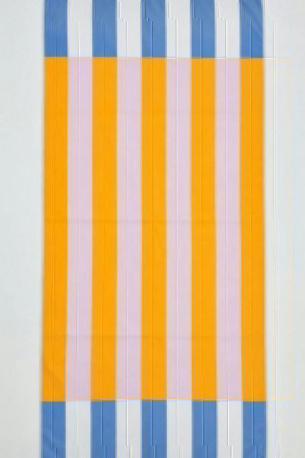 Dyzi Contrasting Stripe Cotton Beach Towel Soft Absorbent 70x152cm