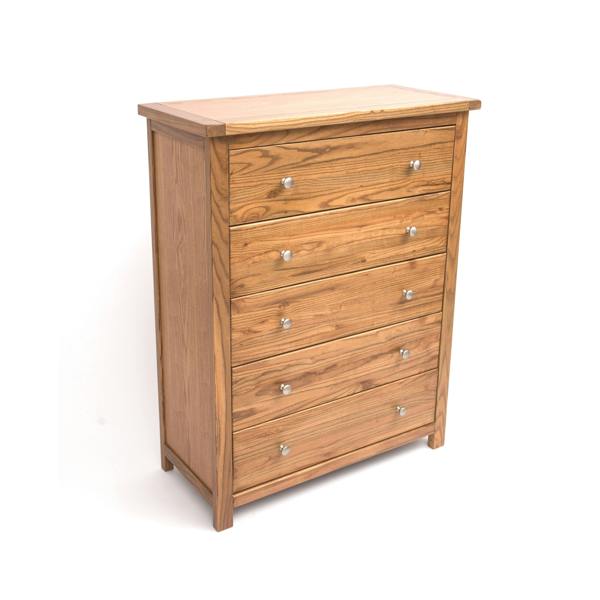 Cabinet Bits Trivento 5 Drawer Chest of Drawers Chrome Knob