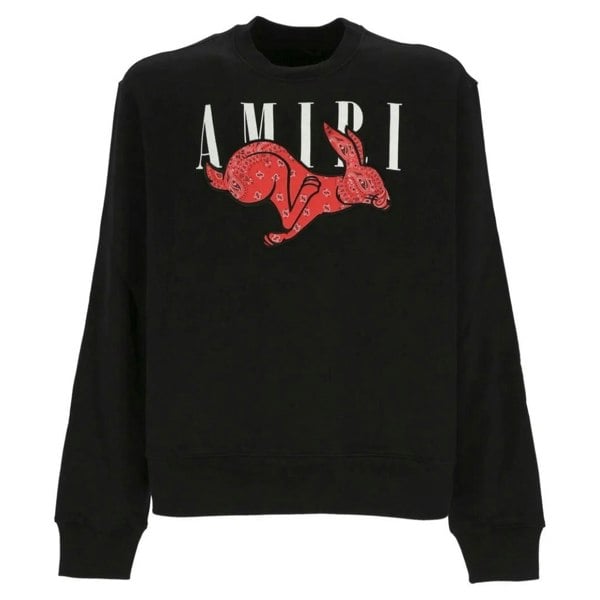 Amiri Cny Rabbit Logo Black Sweatshirt S