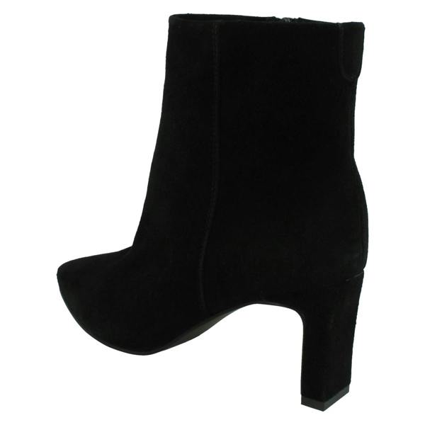 Spot On Ladies Spot On High Heel Leather Ankle Boots with Pointed Toe Inside Zip F51213