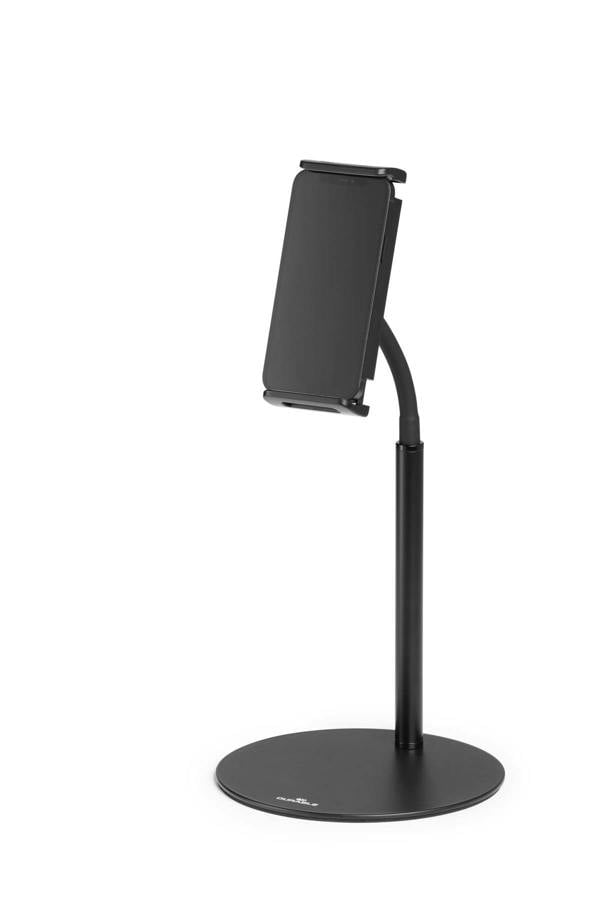 Durable TWIST Desk and Floor Gooseneck Tablet Phone Holder iPad Stands | Black