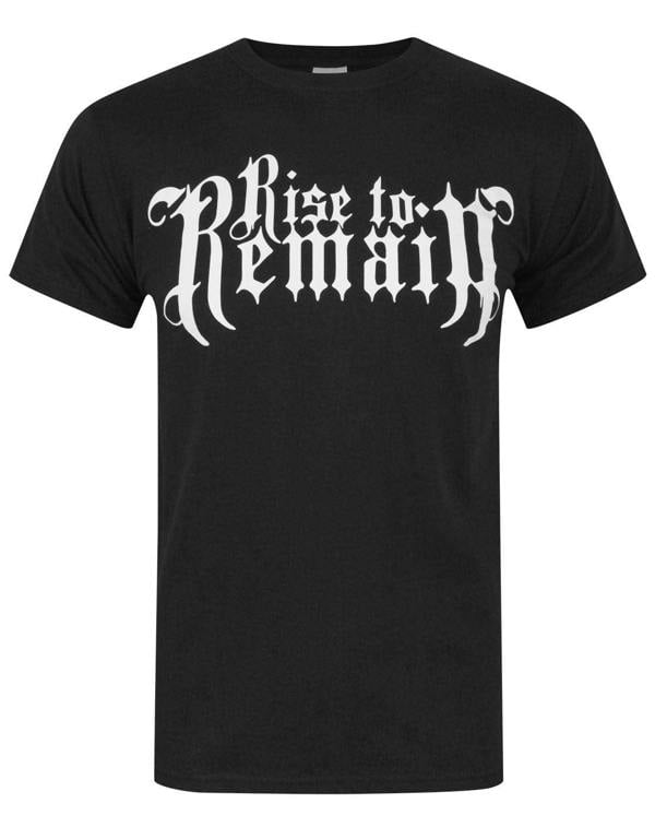 Rise To Remain Mens Black Band Logo Short Sleeved T-Shirt