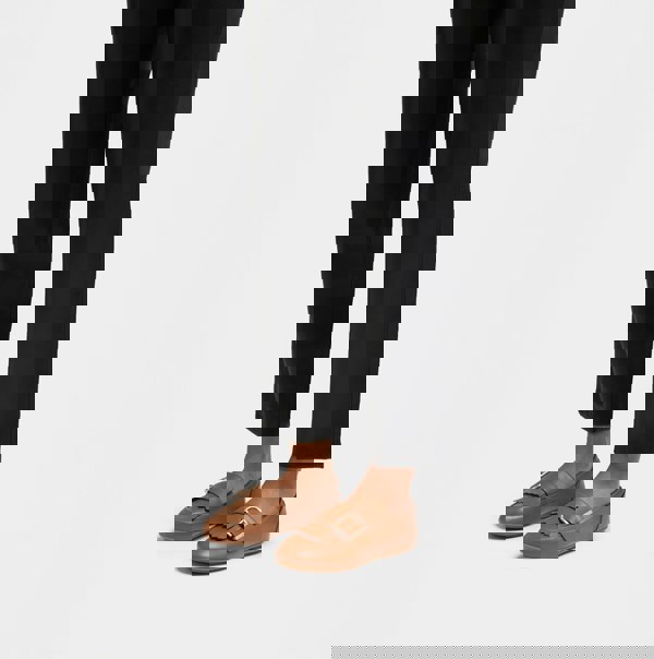 FitFlop ALLEGRO FRINGE BUCKLED Womens Loafers Light Tan