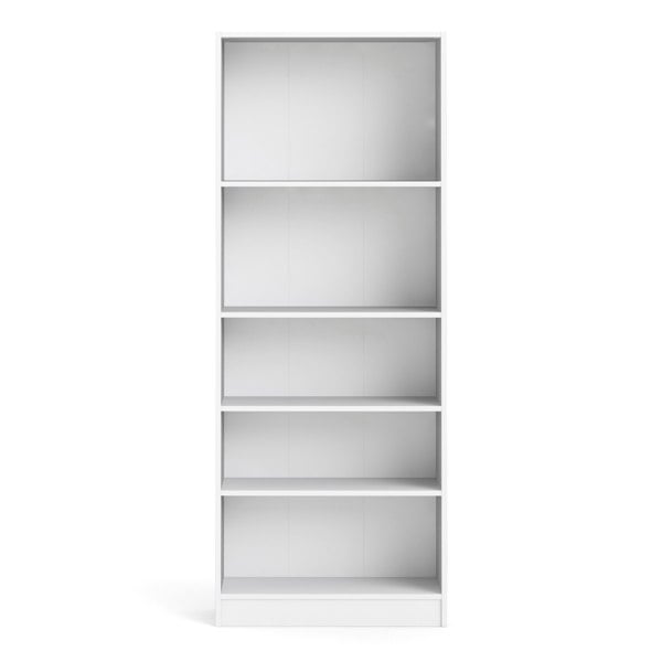 Furniture To Go Basic Tall Wide Bookcase (4 Shelves) in White
