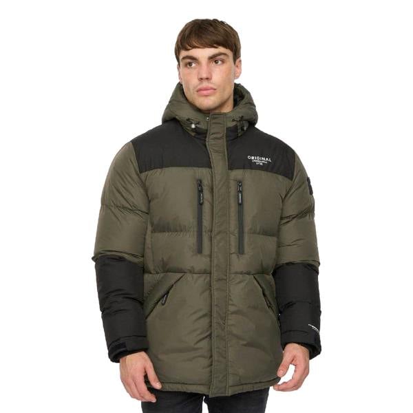 Crosshatch Mens Squadage Panelled Jacket - Green - 